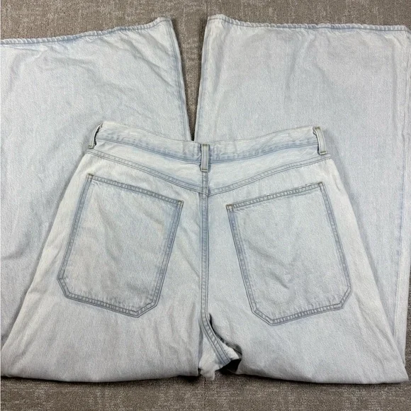 Agolde Nolan Balloon Light Wash Super Wide Leg Baggy High Rise Flowy Jean Sz 33 - Picture 14 of 14